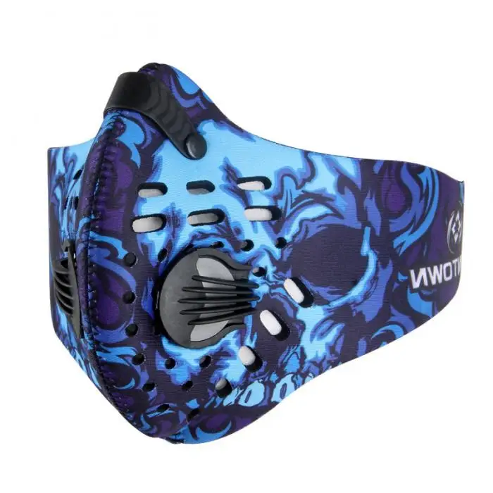 Высокое качество Универсальный Ветрозащитный Анти пыльца активированный уголь Половина маска для лица Пылезащитный фильтр Спорт на открытом воздухе бег Woking одежда
