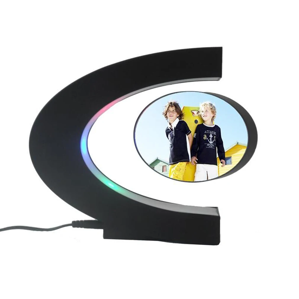 

C-shaped Plastic Magnetic Floating Picture Photo Frame Home Decor Birthday Gift Special Design