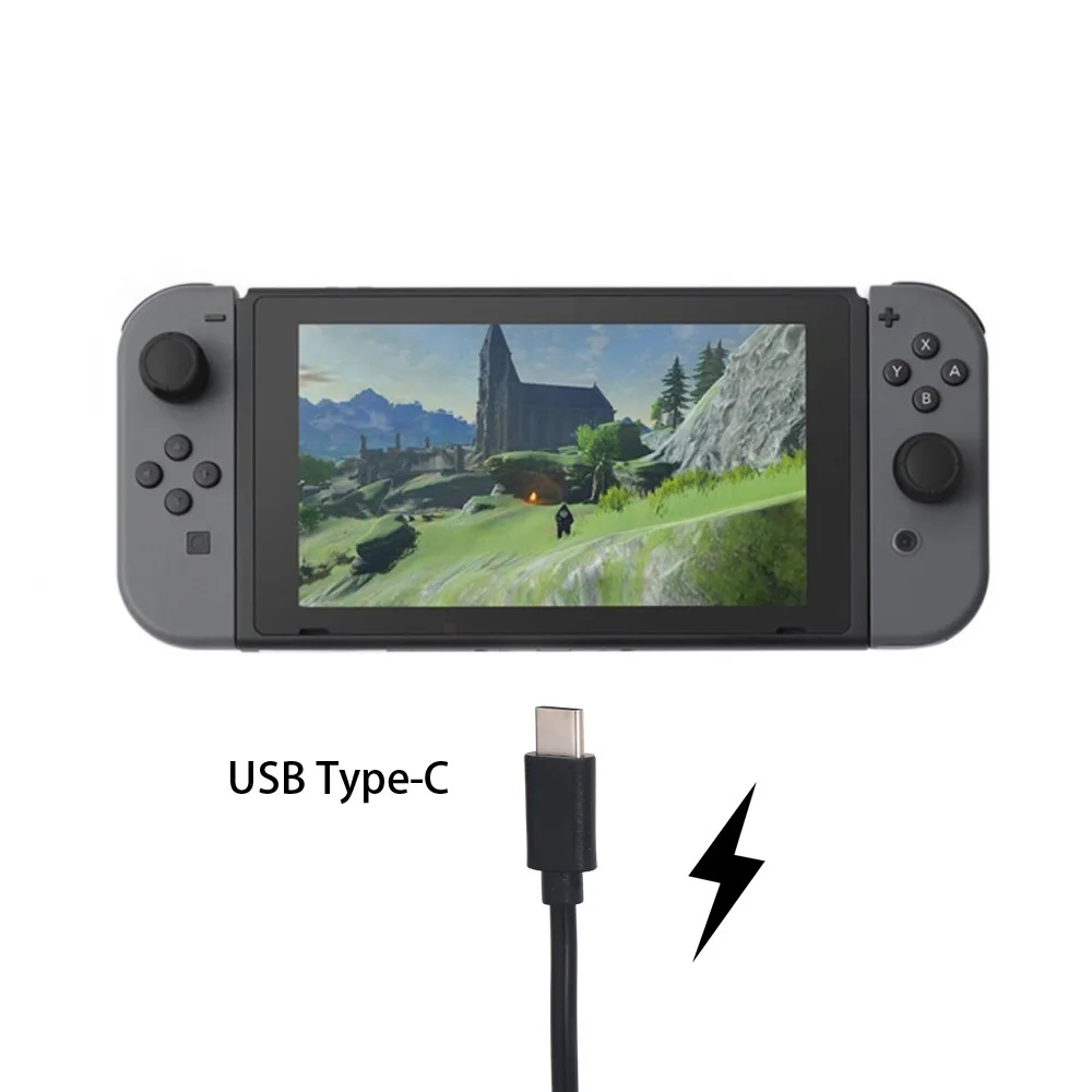 Кабель для зарядки 1,8 м, usb-кабель с разъемом типа C для nintendo Switch Console NS NX Quick Charge, кабель для передачи данных