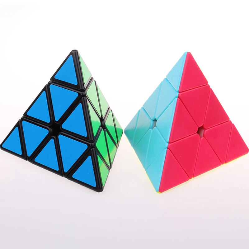 Qiyi Megaminxeds Stickerless Pyramid cube Professional Magic Speed Cube Puzzle Special Shape Mirror Cubo Magico Toy For Children