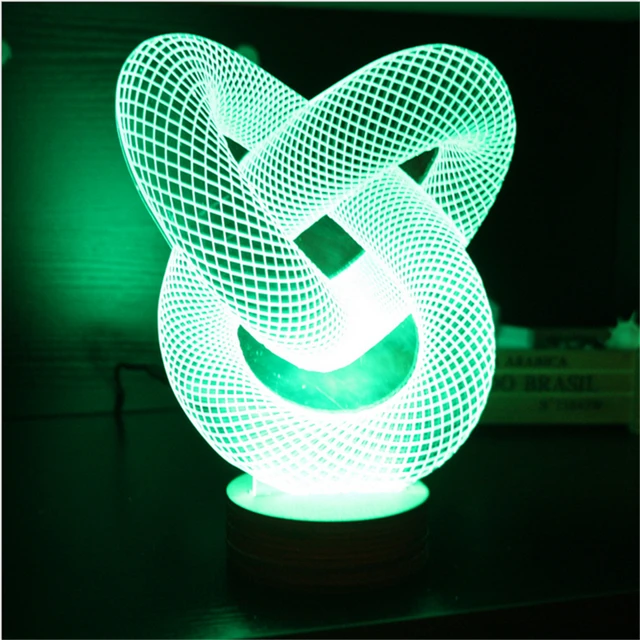Newest Remote Control 3D LED Night Light 7 Types Light Mood Lamp USB 3D