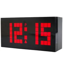 Digital Large Big Jumbo Led Snooze Wall Date Weather Indoor Alarm Clocks Counter