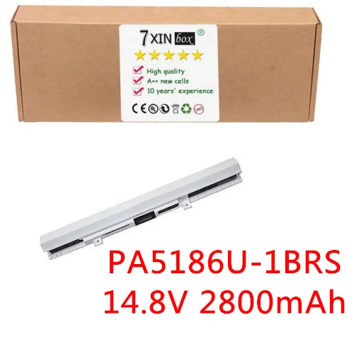 

14.8V 2800mAh 45wh White Battery PA5185U-1BRS For Toshiba Satellite C50D C55 C55D C55T L55 L55D L55T PA5184U-1BRS PA5186U-1BRS