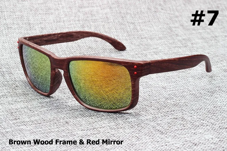 JackJad Новая мода имитация дерева деревянные зерна прямоугольные Солнцезащитные очки Мужские брендовые дизайнерские солнцезащитные очки Oculos De Sol Masculino - Цвет линз: 7