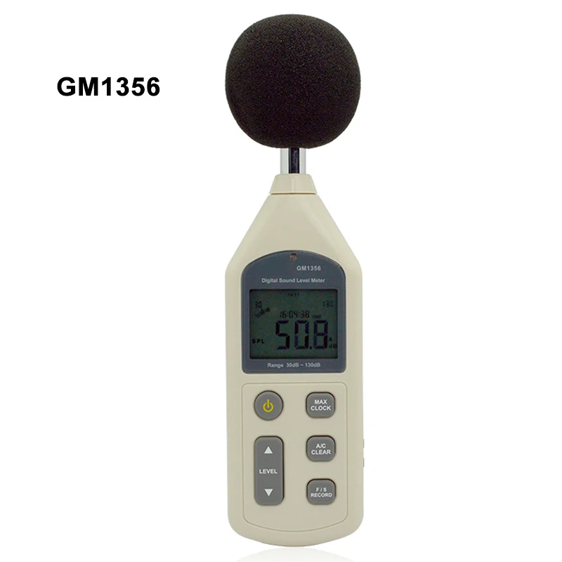 

High precision Digital Mini Sound Level Meter USB Noise Tester meter GM1356 30-130dB A/C FAST/SLOW dB