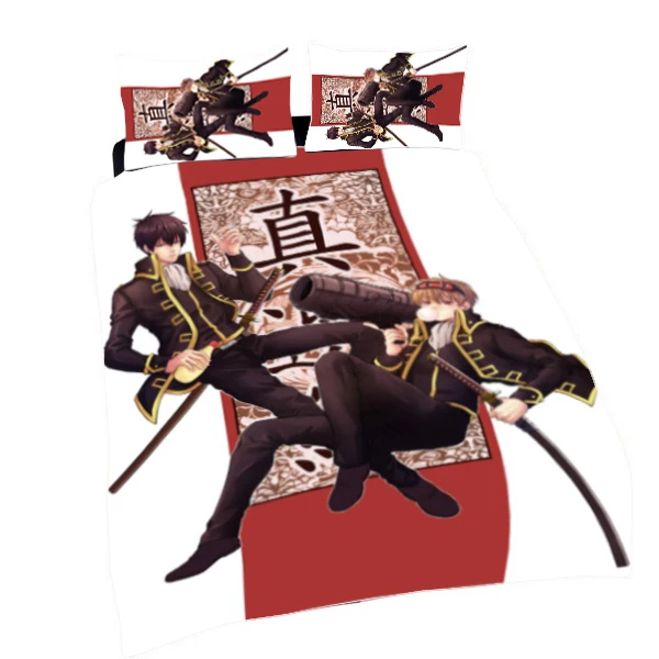 Джин-Тама аниме Hijikata &amp Okita 150*210 см Односторонний пододеяльник #40153 | Дом и сад