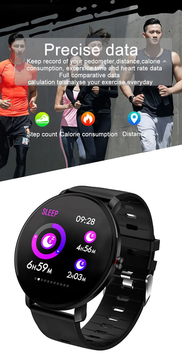 TKYUAN новейшие мужские Смарт-часы IP68 Водонепроницаемый Полный сенсорный экран для сердечного ритма монитор долгого ожидания спортивные Смарт-часы