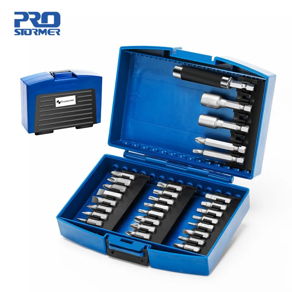 Prostormer 29pc Screwdriver Bit & Nut Driver Set Phillips/Slotted Bits With Magnetic Multi Tool Home Appliances Repair Hand Tool Prostormer 29pc Screwdriver Bit & Nut Driver Set Phillips/Slotted Bits With Magnetic Multi Tool Home Appliances Repair Hand Tool