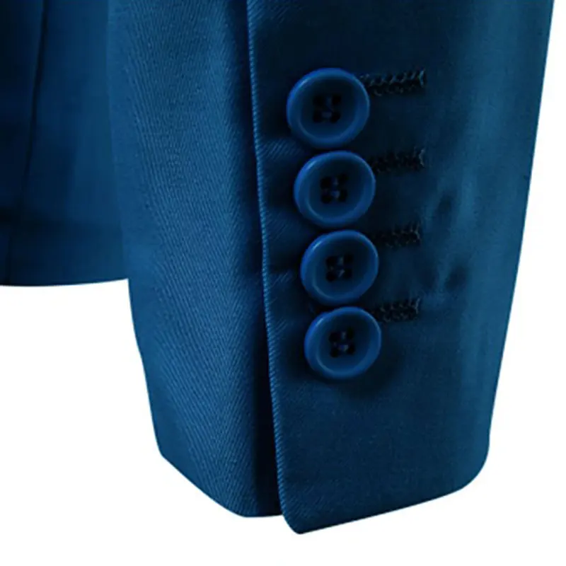 Chest Handkerchief Decor Mens One Button Notched lapel Formal Blazers Slim Fit Suits for Male Jacke