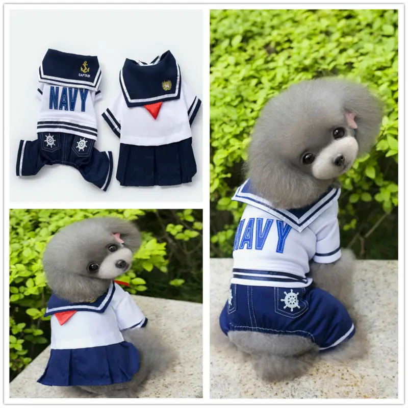 A25_Spring_Summer_Pet_four_legs_Suits_clothes_Navy_Cotton_Puppy_dog_Bib_Jumpsuits_Rompers_pants_dress_Clothes_ (14)