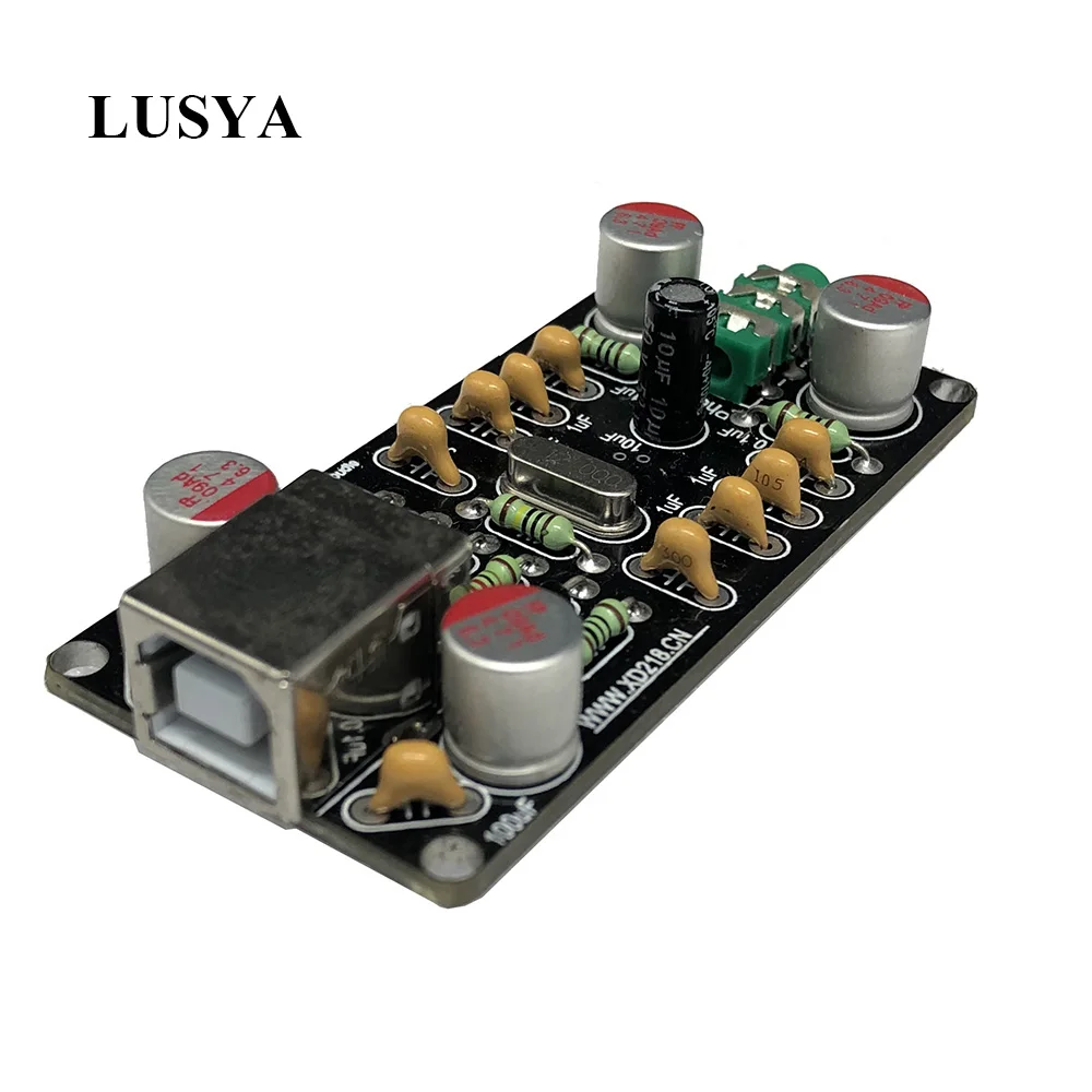 LUSYA PCM2704 USB декодер внешняя звуковая карта Поддержка 16 бит 48 кГц T0578|Звуковые карты|