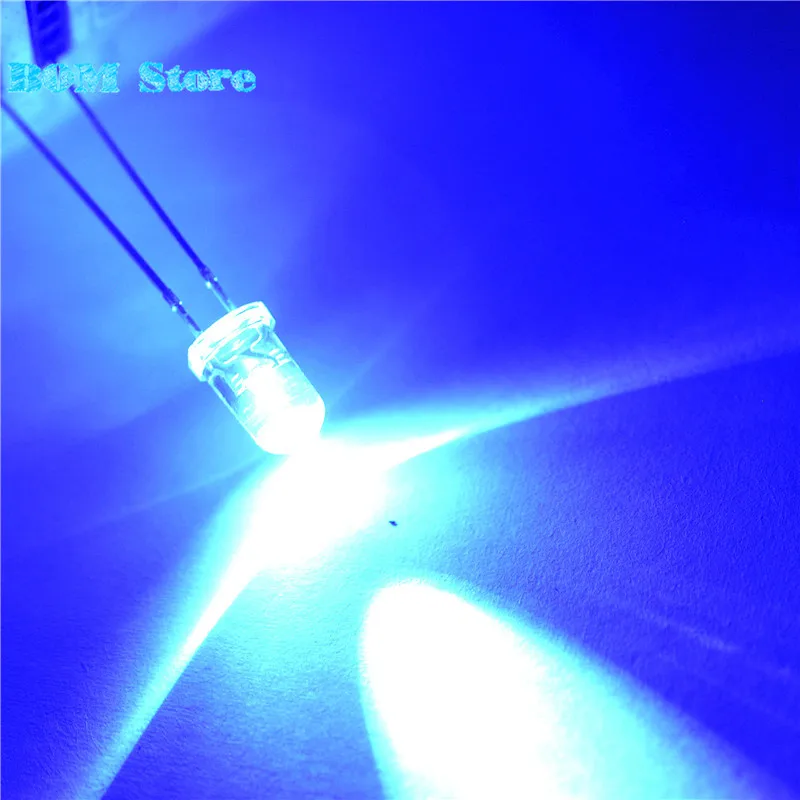 100pcs Super Bright 5mm Round UV blue Led Emitting Diode F5 LED light for DIY lights_