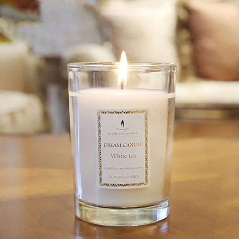 Smokeless Aromatherapy White Candle Gift Essential Oil Bougies Blanche