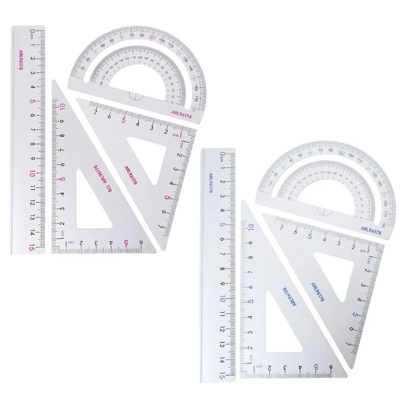 school supplies set square triangle ruler aluminum alloy protractor rulers aliexpress