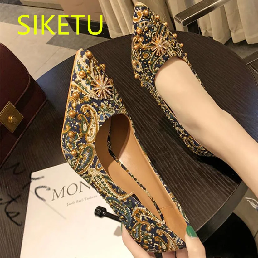 

SIKETU Free shipping spring and autumn Fashion high heels shoes Sexy women's shoes Wedding shoes pumps g408 MESH