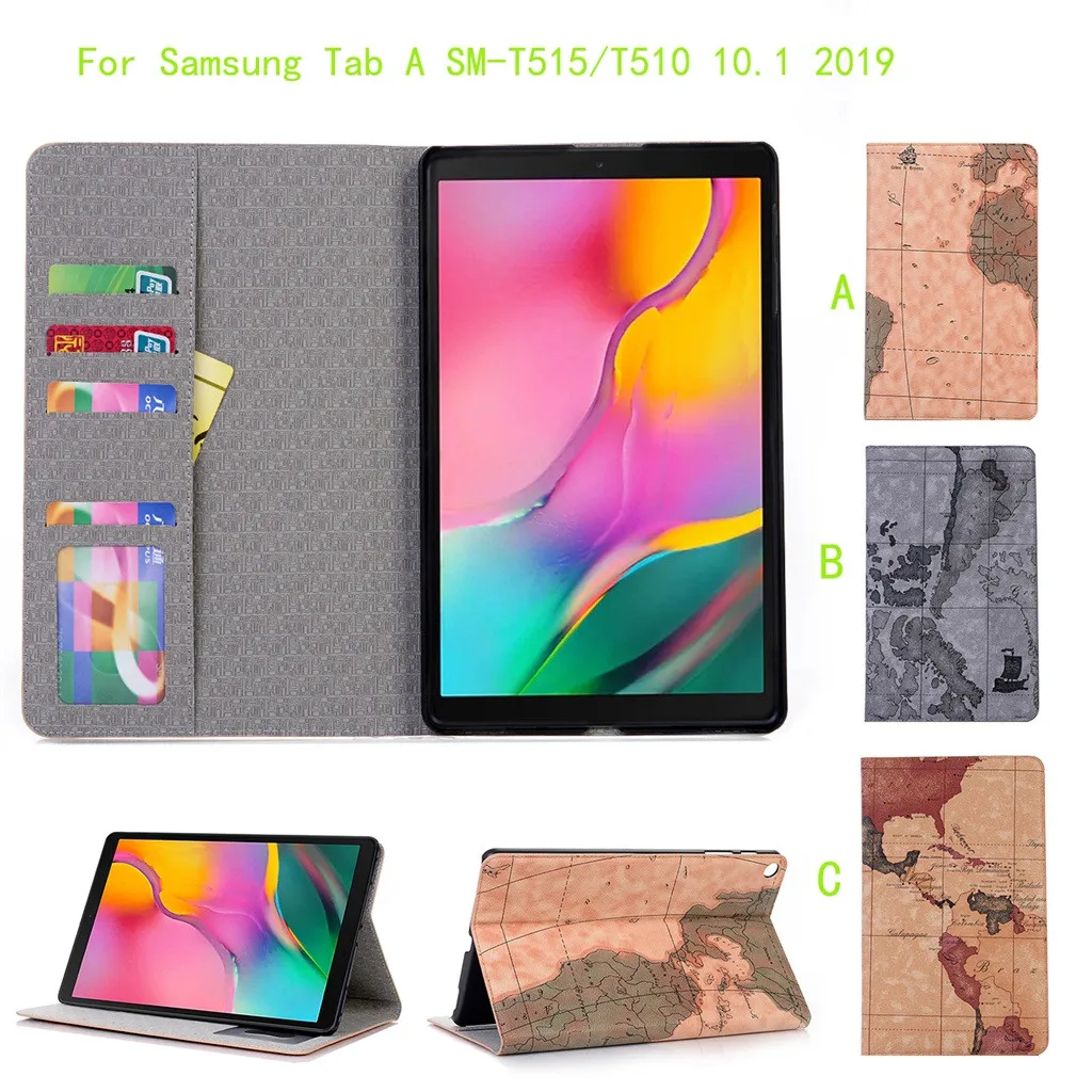 Чехол для планшета Samsung Tab A 10 1 чехол из искусственной кожи Galaxy SM T515/T510 2019 тонкий