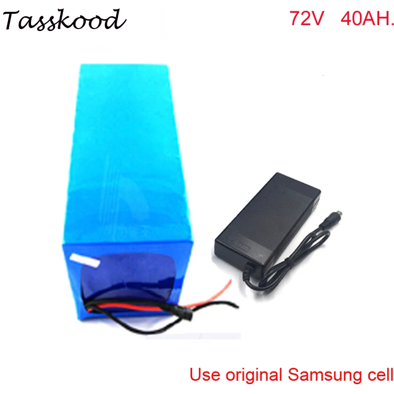 Excellent ebike battery 72v 40AH lithium battery for great powerful 72v 3000w ebike with charger +bms For Samsung cell 0