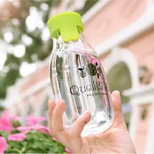 Стеклянная чашка Силиконовая бутылка для молока Мужская и Женская Студенческая портативная чашка для воды милая детская чашка с крышкой