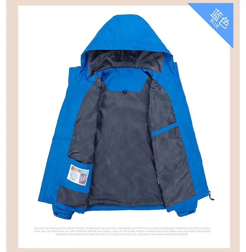 Spring Jacket Men 2019 Windbrear Jacket Male Coats Hooded Mens Jacket Brand Sports Windproof Waterproof Outwear Zipper Pockets S 19