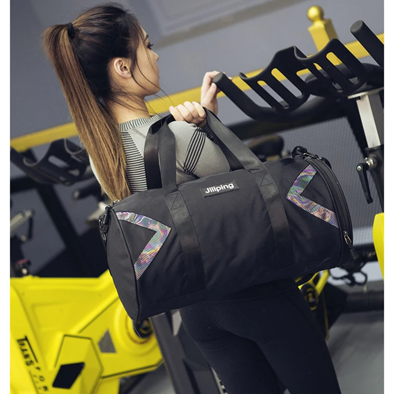 Мужская Высококачественная нейлоновая сумка, отделение для сухого и мокрого спорта, переносная спортивная сумка, женская мягкая трендовая сумка для йоги