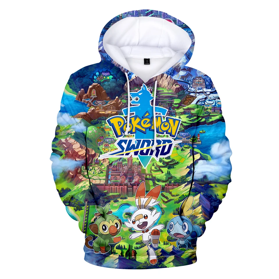 2019 Pokemon Sword and Shield 2019 Cool 3D Print Hot Sale Kpop Sweatshirts Tops Hoodies Harajuku Autumn Casual Long Sleeve