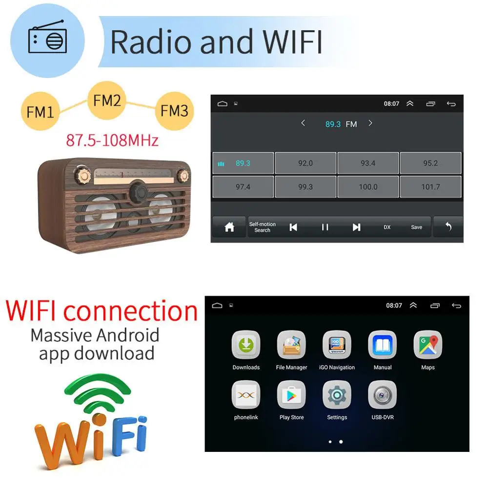 SWM 7018 2 Din Android 8 1 автомобильный MP5 плеер 7 &quotсенсорный экран FM радио WiFi Bluetooth ГБ 16