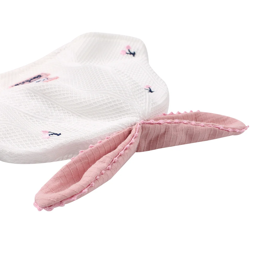 Cherry Cute Baby Hat For Girls Rabbit Ears Toddler Girls Hat White Pink Girls Bucket Hat Sun Cap Spring Autumn Girls Fisher Caps (5)