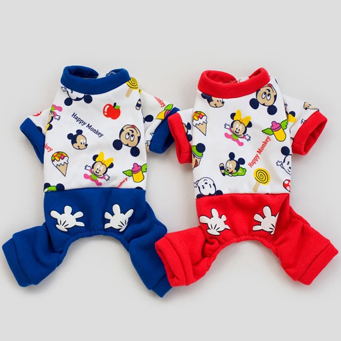 Dog Puppy Mickey Mouse Pattern Pajamas 