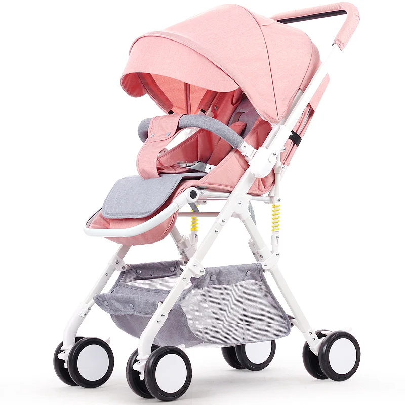 

Light Portable Baby Trolley Sit&Lie Folding Baby Carriage with High View Umbrella Kids Stroller Adjustable Poussette 0-3Y Child