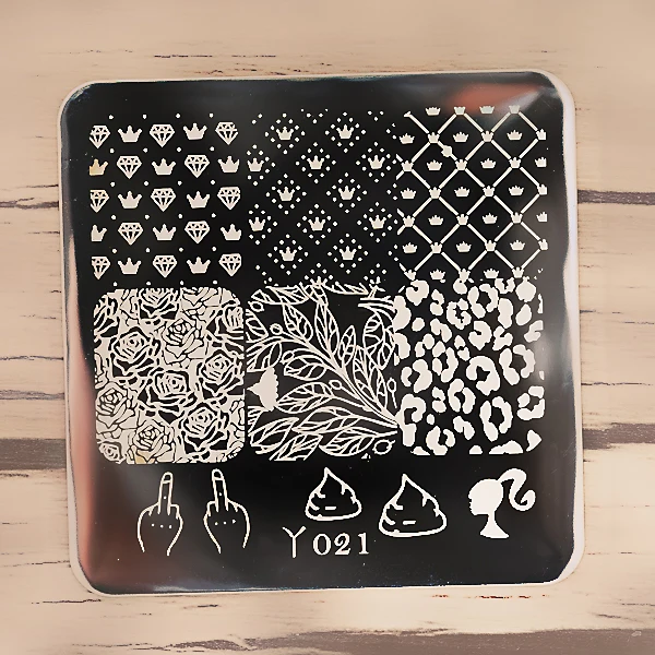 Nail Art Stamping Image Plates High Quality Stainless Steel Leaf