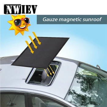 

NWIEV 1X Car Sunroof Window Cover Sun Visor Mesh Mosquito Dust Protection For Volvo S60 s90 xc90 BMW E46 E39 E90 Peugeot 206 307