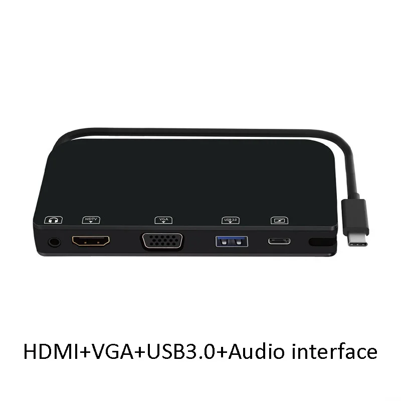 Адаптер Type c для HDMI VGA USB3.0 PD 3 5 мм USB3.1 конвертер 1080P HDTV кабель|Кабели мобильных