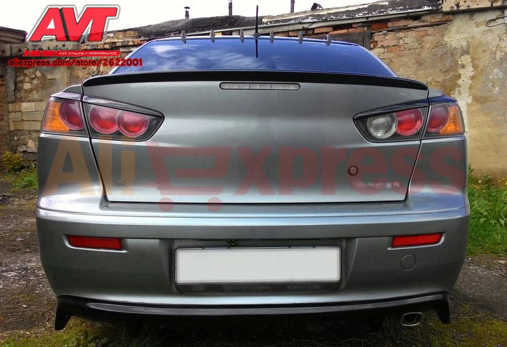 Спойлер для Mitsubishi Lancer X 2007 2010 пластмассовый декор спортивный стиль автомобильные