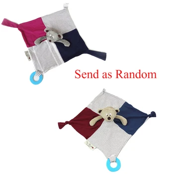 

2 Colors Send at Random Infant Bear Reassure Towel Newborn Teether Blankie Newborn Gift Appease Towel Baby Educational Plush Toy