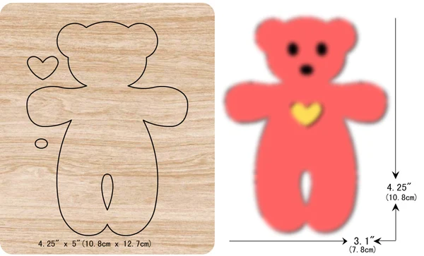 

DIY New Bear wooden dies cutting dies for scrapbooking Thickness/15.8mm/Multiple sizes /V-520