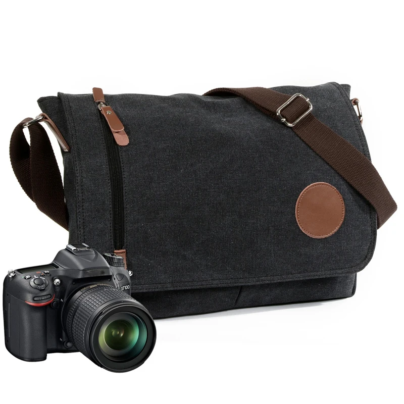 

EtopLink 2018 New E6107ND SLR Camera Bag Photo Video Lens Shoulder Waterproof DSLR Canvas Vintage Retro Bags for Nikon Canon