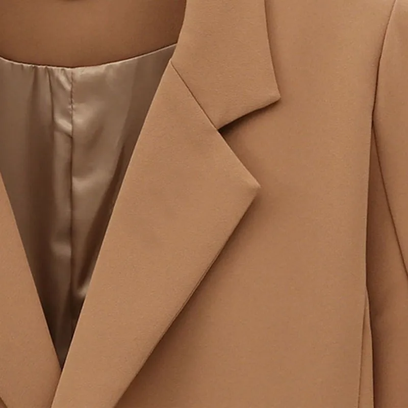 Office Lady Blazer Female Long Sleeve Turn-down Collar Women's Suit 2019 New Elegant Jackets Solid Color Coats