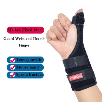 

1pc Elastic Thumb Wristband Spring Steel Wrap Hand Palm Wrist Brace Right or Left Hand Support Corrector Bandage