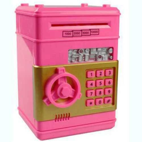 Rose pink Портативная безопасная Мини Копилка и безопасные деньги, ювелирная коробка для хранения и коллекций, домашняя офисная безопасная коробка для хранения DHZ015 - Цвет: Rose pink