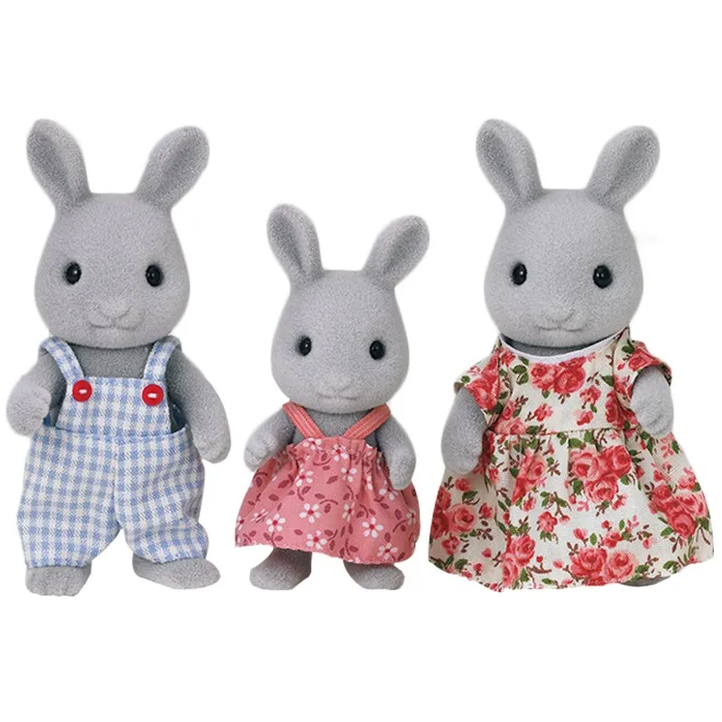 Sylvanian Families хомяк семейный кукольный домик 4 шт. Набор фигурок родители и дети игрушка-подарок для девочки Новинка 5121