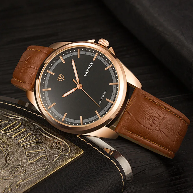 

Relogio Masculino YAZOLE Watch Men Fashion Luminous Top Brand Luxury Men's Watch Leather Waterproof Watches Clock reloj hombre