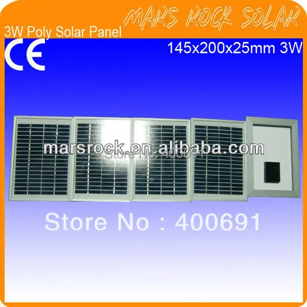 

3W 18V Polycrystalline Solar Panel High Efficiency, Nice Appearance, Long Lifecycle, 80% Power Warranty within 25 years