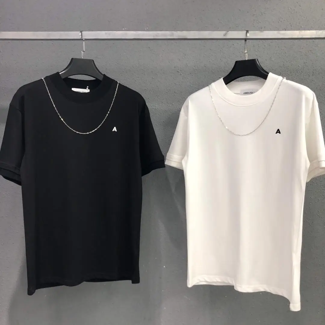 

19ss AMBUSH Chain TShirt Men Women Streetwear 3M Reflective Harajuku Summer T Shirt Tees Vetements AMBUSH Shirt Kanye West