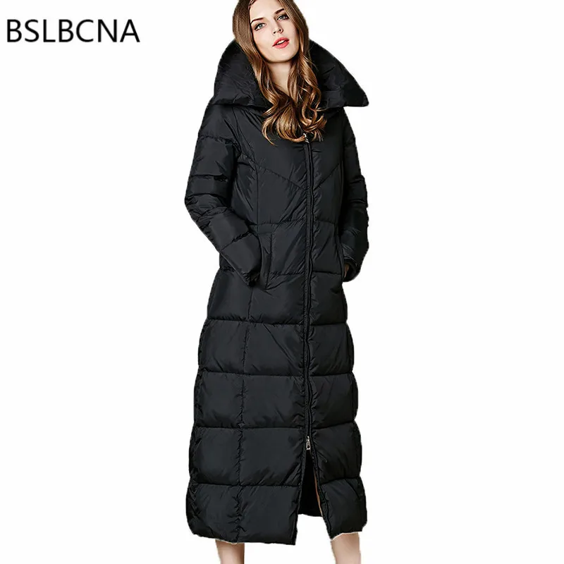Extra Long Down Jacket Winter Women Coat Bodycon Thickening Plus Size