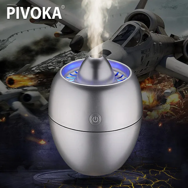 

PIVOKA 260ml USB Car Air Humidifier Aroma Diffuser Essential Oil Humidificador Aromatherapy Portable Mist Maker Blue LED Light