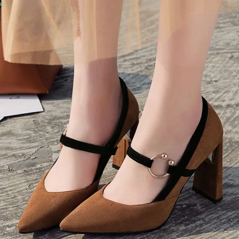 New spring/autumn party high heels Big size 33-46 fashion Pointed Toe Metal Decoration women shoes zapatos mujer