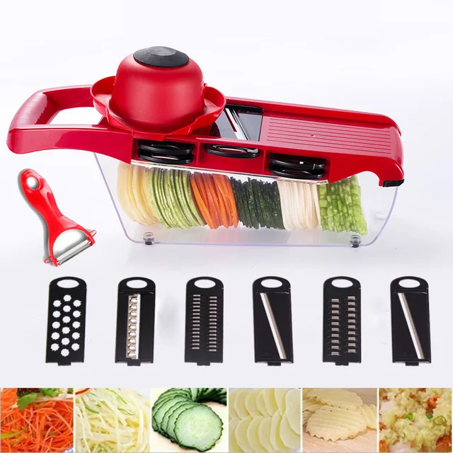 Mandoline Affettatrice di Verdure In Acciaio Inox Manuale di Patate Cipolla Grat Mandoline Affettatrice di Verdure In Acciaio Inox Manuale di Patate Cipolla Grat