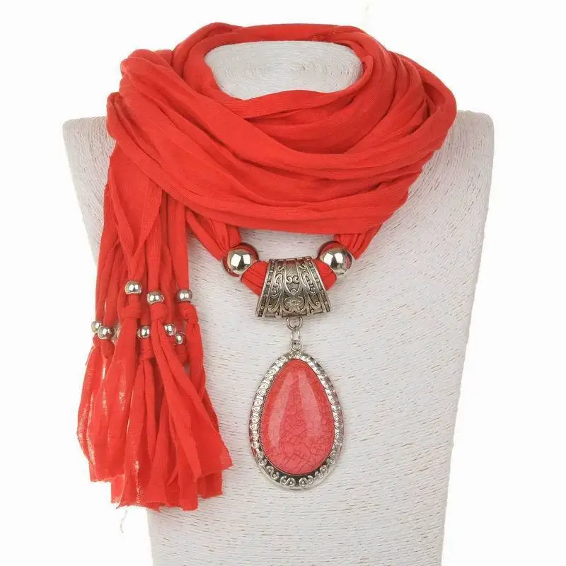 Весенний шарф RUNMEIFA из полиэстера подвеска ювелирные изделия сплава