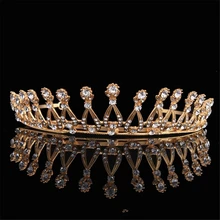 2017 New European Bride Headdress Retro Temperament Cystal Palace Queen Crown Zircon Wedding Dress Accessories Hair Jewelry FN-G