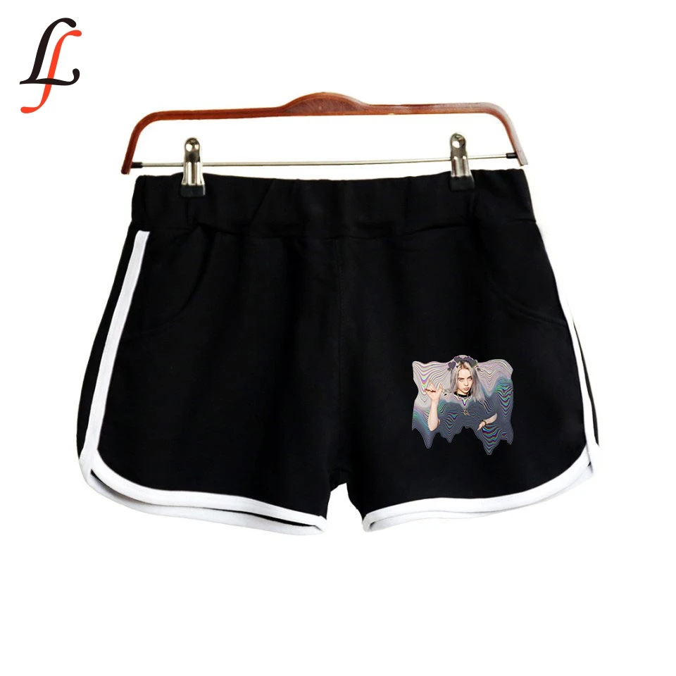 Billie Eilis Women Shortpant Kpop Casual Elastic Waist Fitnes Fashion Short Pocket Harajuku All-match Solid Soft Tracksuit |